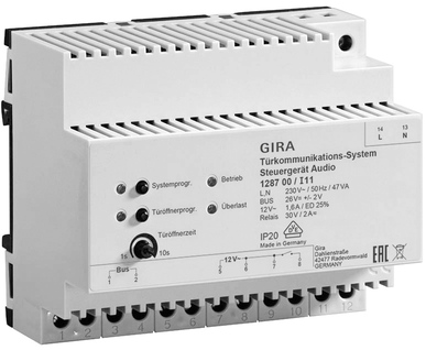Gira Steuergerät Audio Bussystem, REG, 6TE 128700