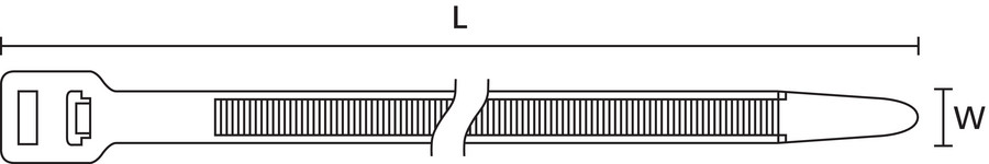 100 STK HellermannTyton Kabelbinder 2,5x100 schwarz T18R-N66-BK
