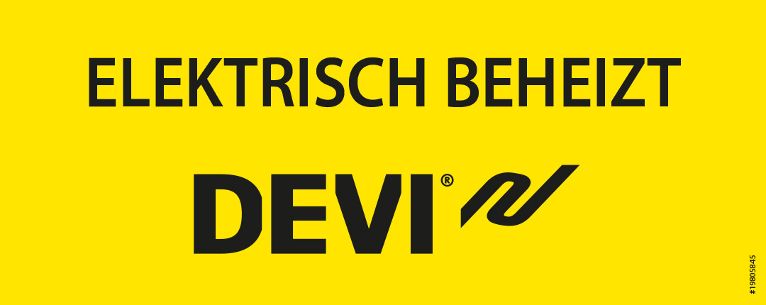 Danfoss Kennzeichnungsaufkleber -Elektrisch beheizt- 19-805845