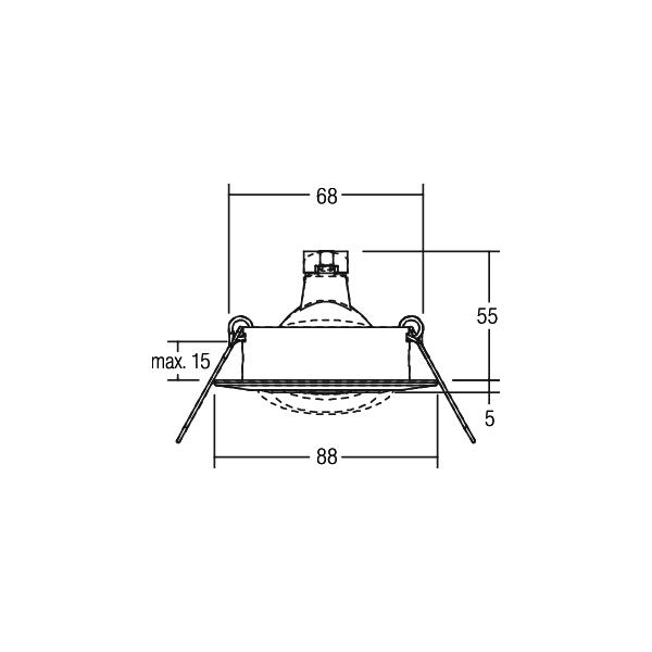 Brumberg Leuchten NV-Einbaustrahler GX5,3 50W ws 00196307