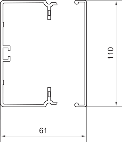 2 M Tehalit Leitungsführungskanal FB 60x110mm vw FB6011009016