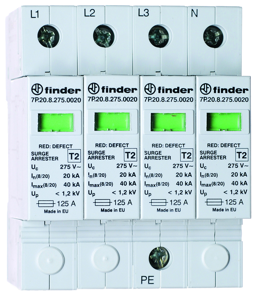 Finder Überspannungsableiter Typ 2, 3-phasig 7P.25.8.275.0020