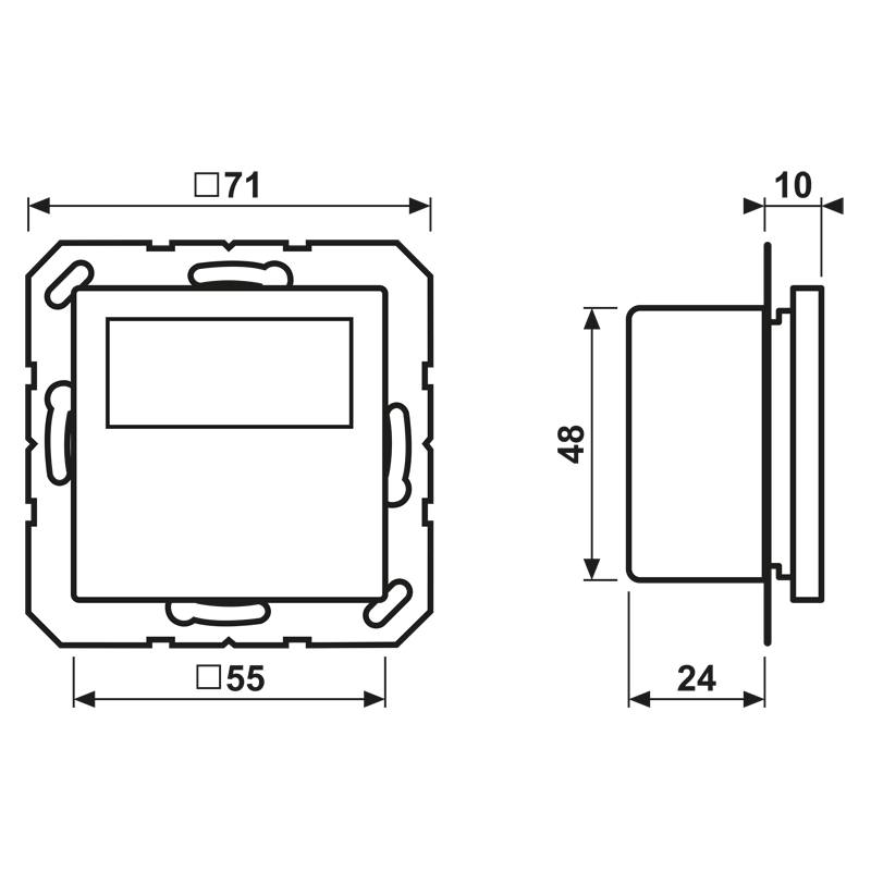 Jung Raumtemperaturregler mit Display Standard TR D A 1790 WW