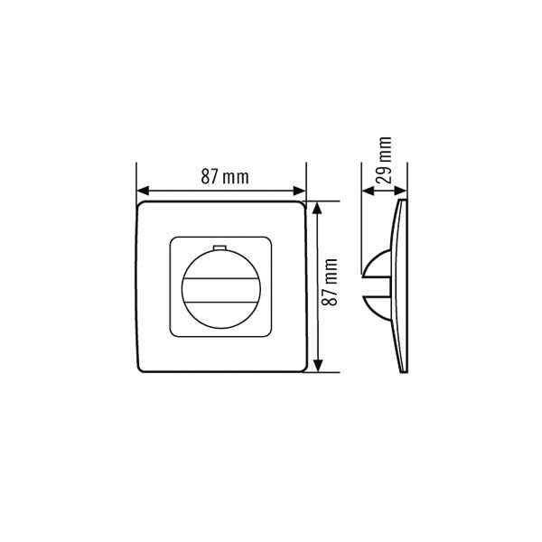 ESYLUX Abdeckung ws IP20 f.MD180i und PD180i COVER IP20 WH