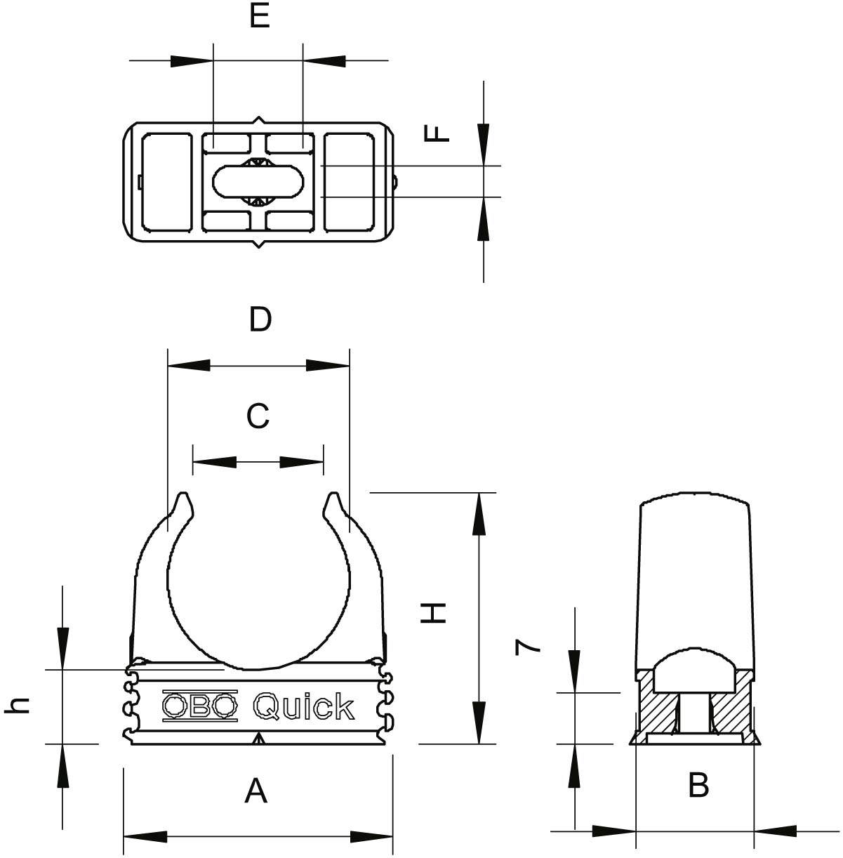 25 STK OBO Bettermann Vertr Quick-Klemmschelle lgr 2955 M50