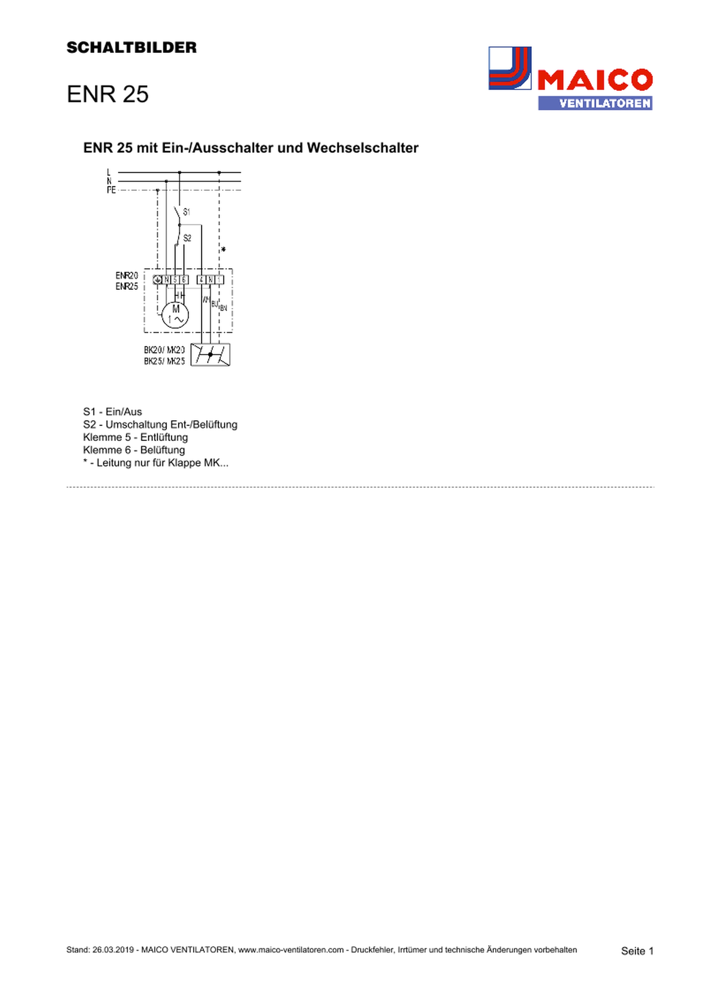 Maico Wandeinbauventilator DN250 ENR 25