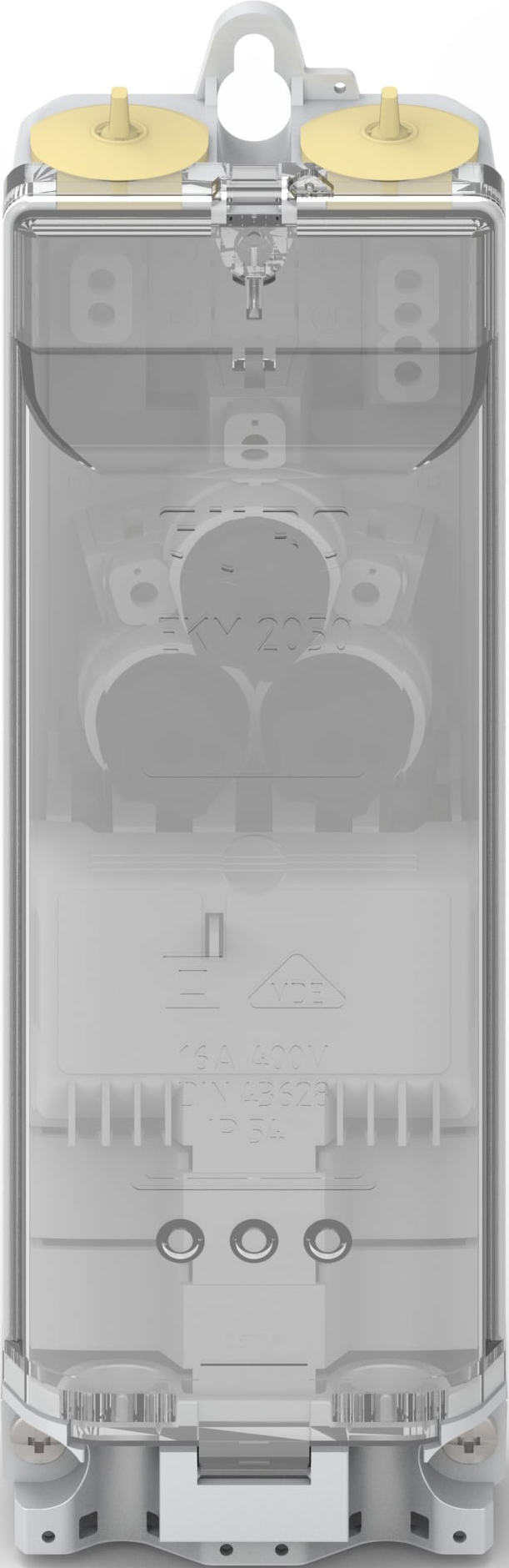 Krüger-Werke GmbH Übergangs/Sicherungskasten 3xE14-L1,L2,L3 N,PE EKM 2050/89200
