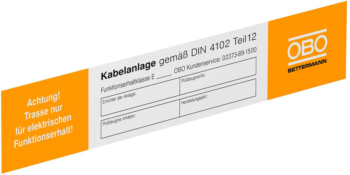 OBO Bettermann Vertr Kennzeichnungsschild für Funktionserhalt KS-E DE