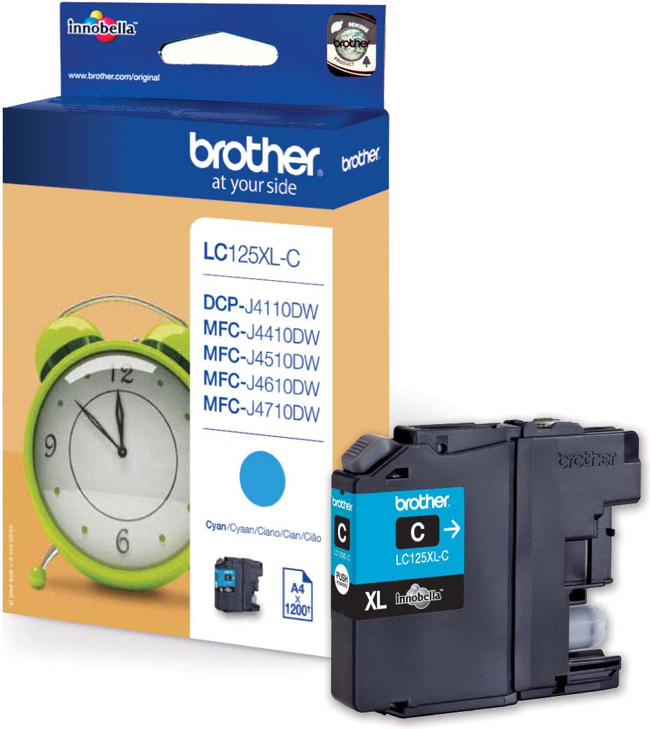 Brother Tintenpatrone XL cyan groß LC-125XLC