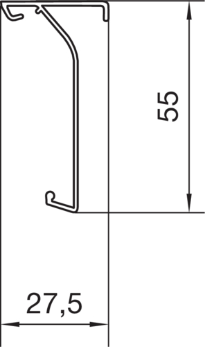 2 M Tehalit SockelleistenkanalOberteil zu SL 20x55mm vw SL20055229016