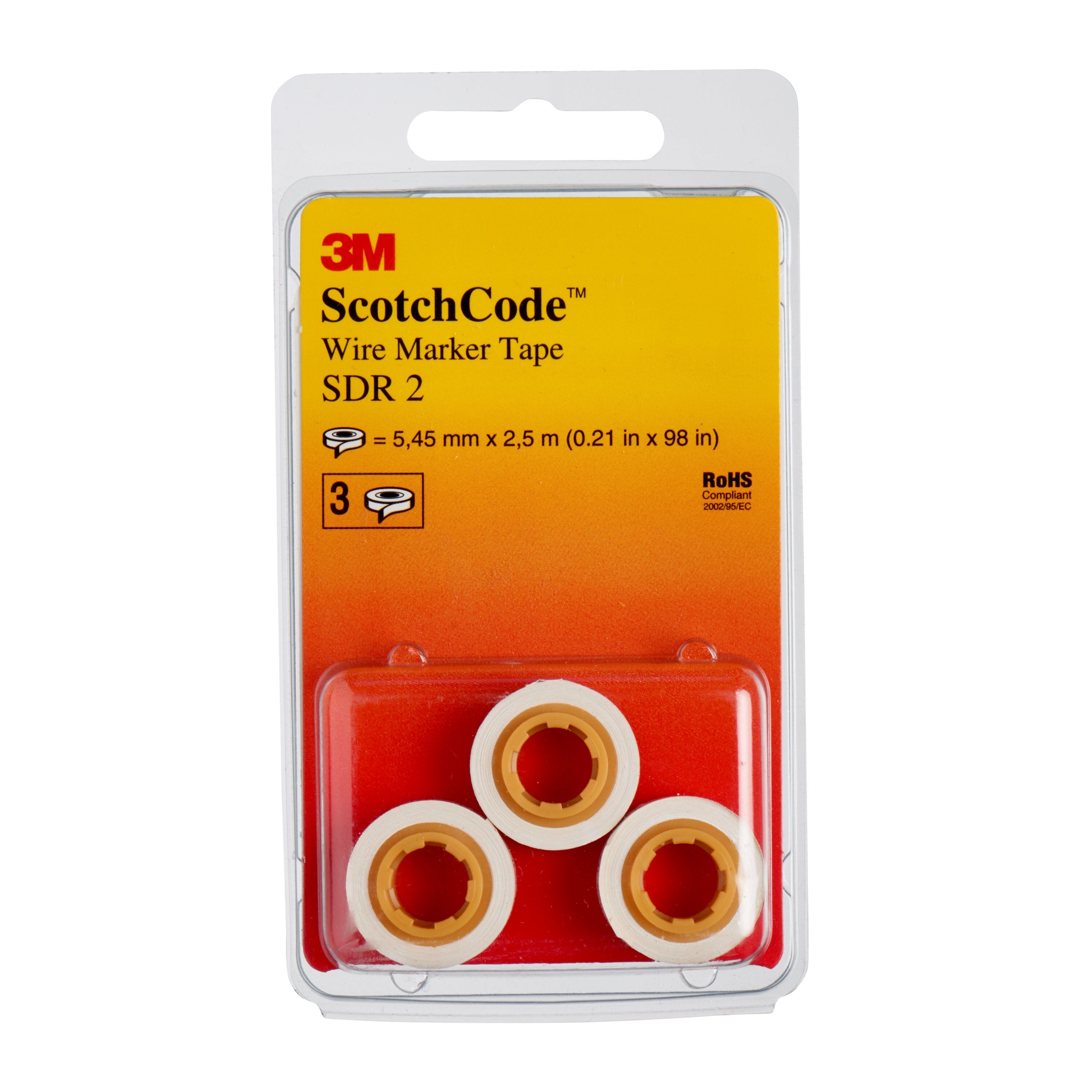 3M Deutschland Kabelmark. Nachfüllrollen Ziffer 2, 3er Pack SDR-2(VE3)