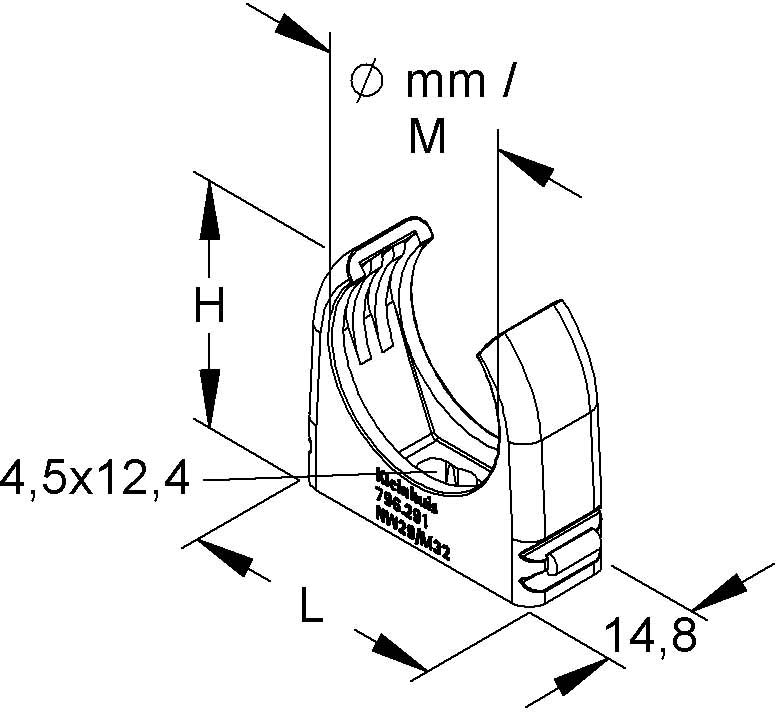 50 STK Kleinhuis RO-Clip-Rohrschelle lgr M32 796.291