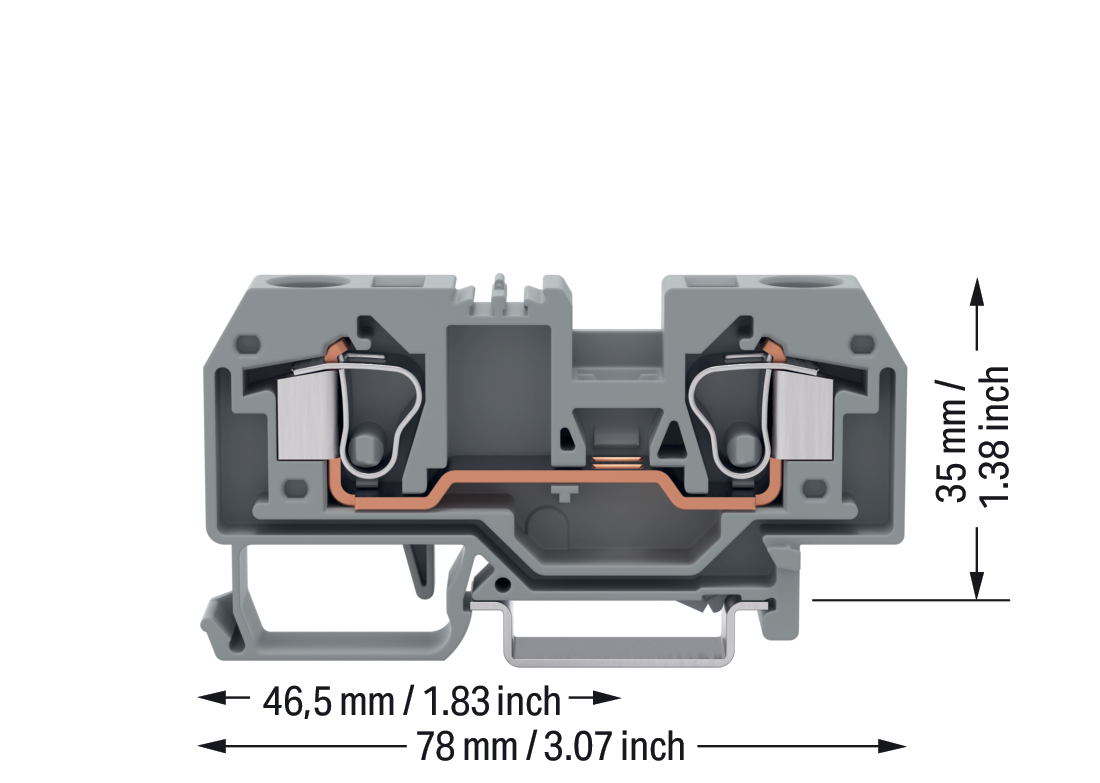 WAGO GmbH & Co. KG Durchgangsklemme 0,2-10mmq grau 284-901