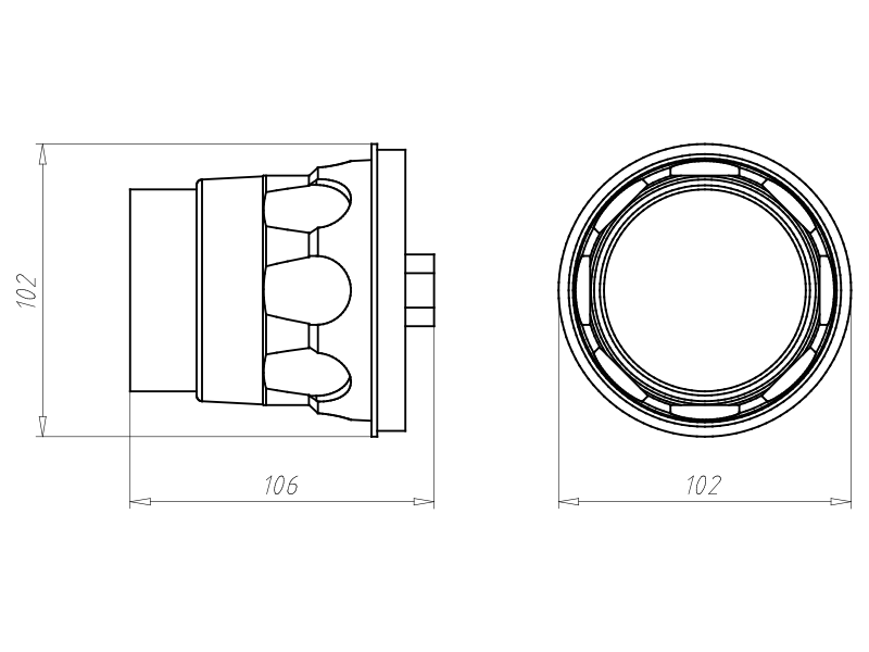 Kaiser Plattendecken-Großdose Einbauhöhe 105mm 1227-54