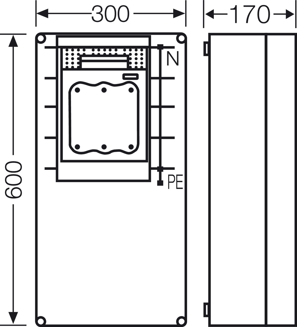 Hensel NH-Sicherungslasttrennsch. Mi, 1xNH 1, 250A, 5p Mi 6480 Hensel NH-Sicherungslasttrennsch. Mi, 1xNH 1, 250A, 5p Mi 6480