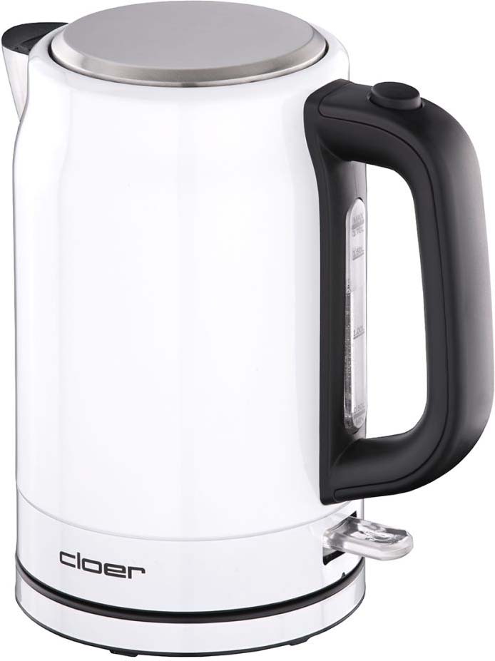 Cloer Wasserkocher lackierter Edelstahl 4521 ws-glänzend