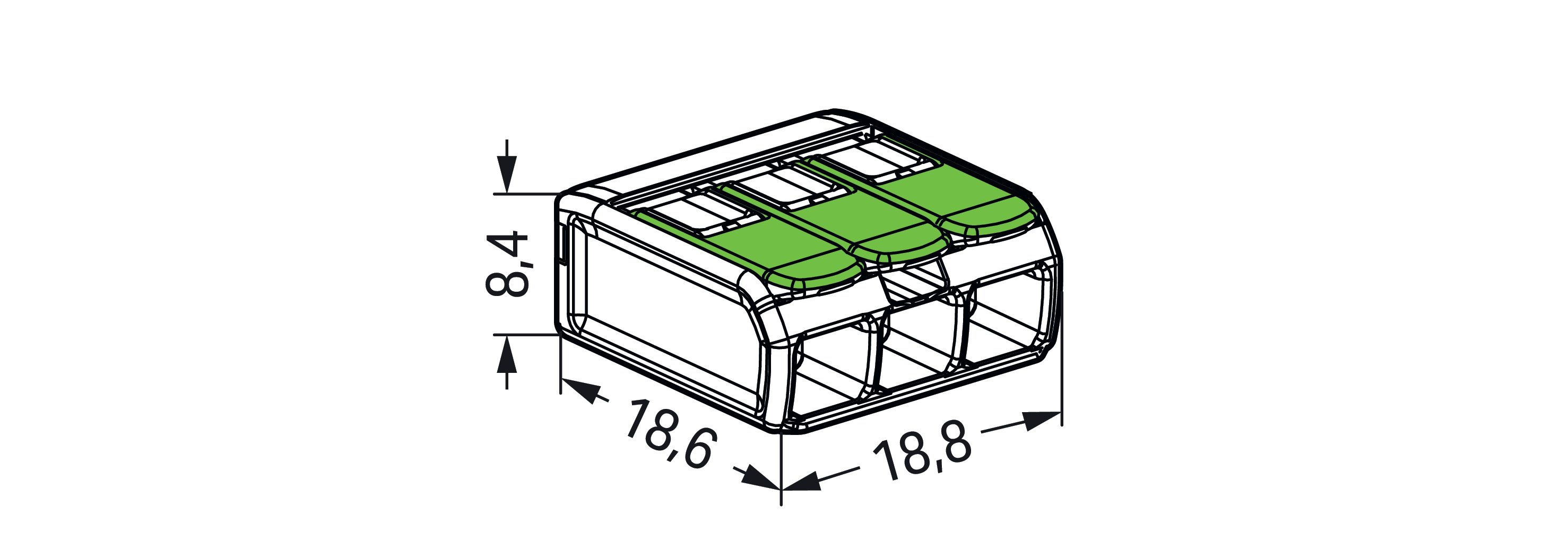 50 STK WAGO GmbH & Co. KG Verbindungsklemme 221-423