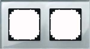 Merten Rahmen Glas 2f.diam/si waage/senkrecht 489260