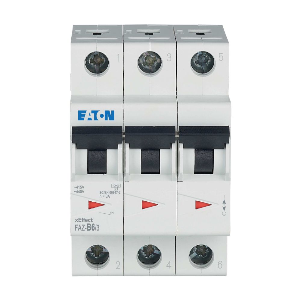 Eaton Leitungsschutzschalter B 6A, 3p FAZ-B6/3