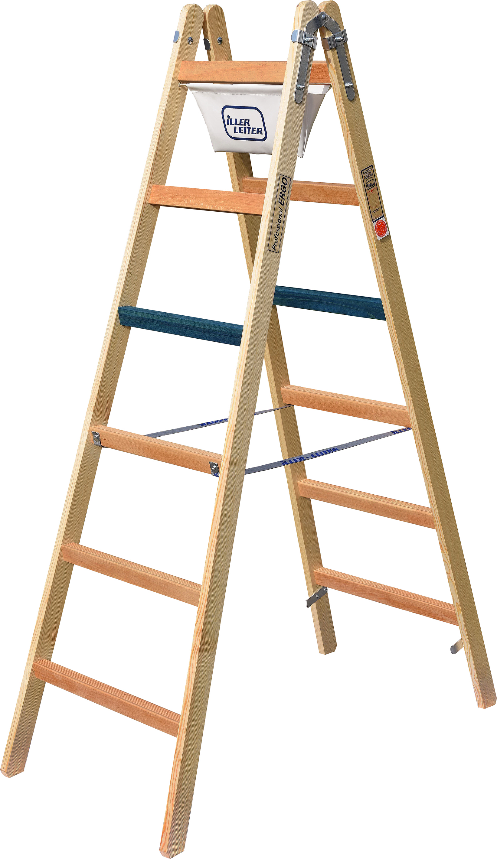 Geis&Knoblauch Breitsprossenstehleiter Professional 2x8 Sp. 1108-7