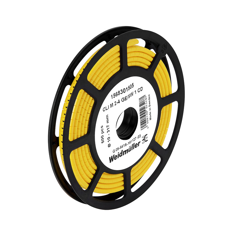 500 STK Weidmüller Kabelmarkierer Zahl 5 gelb 2,5-16 CLI M2-4GE/SW 5 CD
