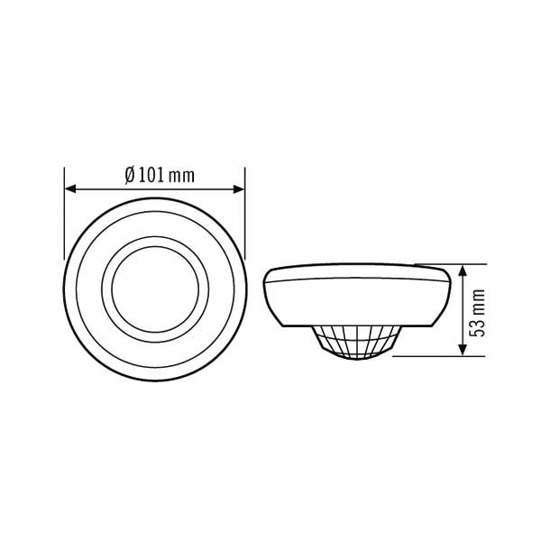 ESYLUX Decken-Präsenzmelder 360° fernbedienbar PD 360i/24 BASIC