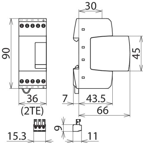 DEHN ÜS-Ableiter DEHNrail  DR M 4P 255 FM