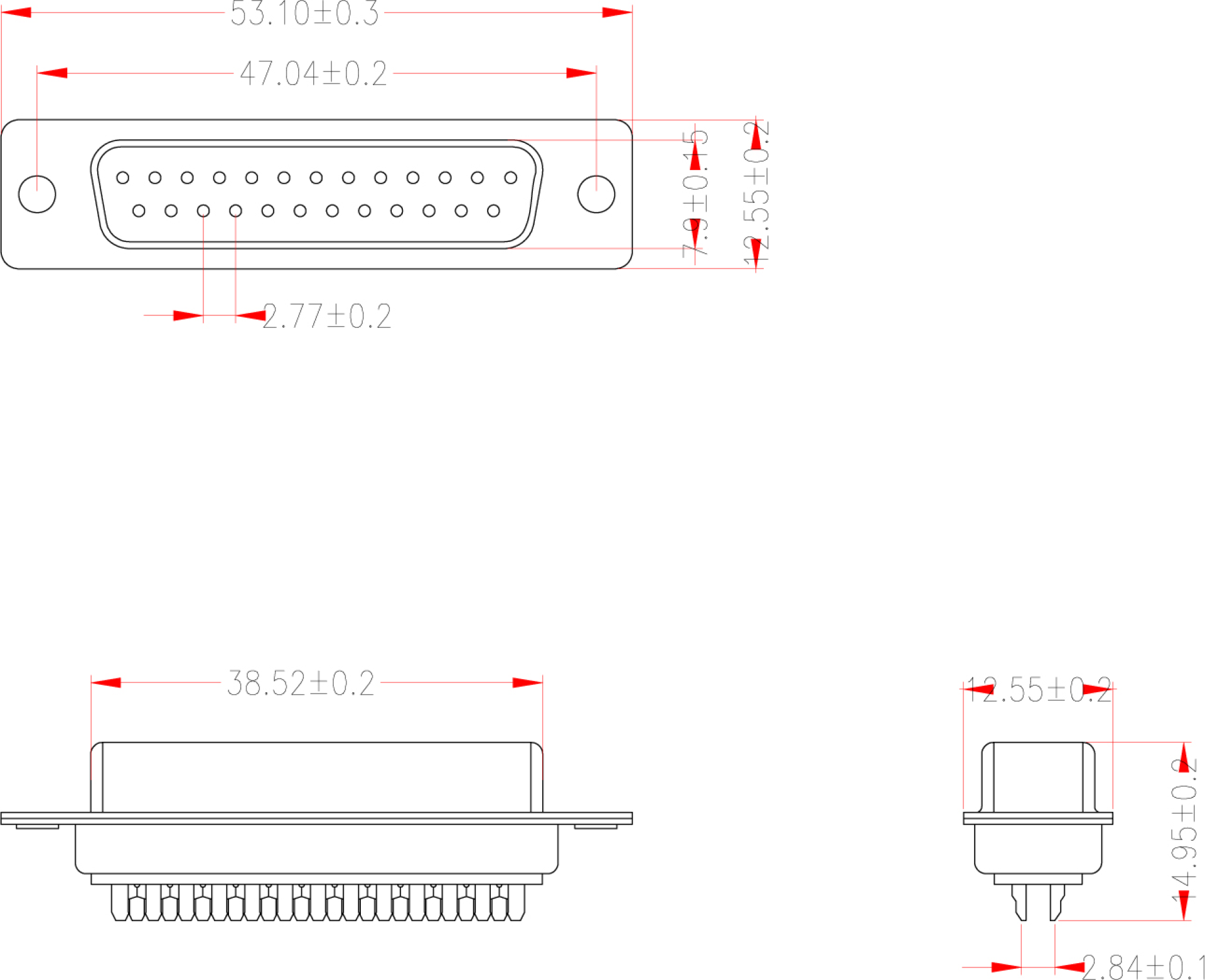 EFB-Elektronik D-Sub Buchse 25-pol. 28611.1