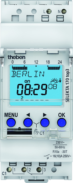 Theben Digitale Zeitschaltuhr 1 Kanäle SELEKTA 170 top3