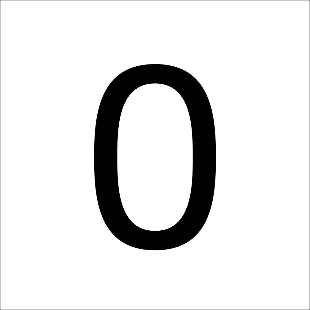 RZB Zimmermann Ziffer "0" sw 100mm 99222.013.0