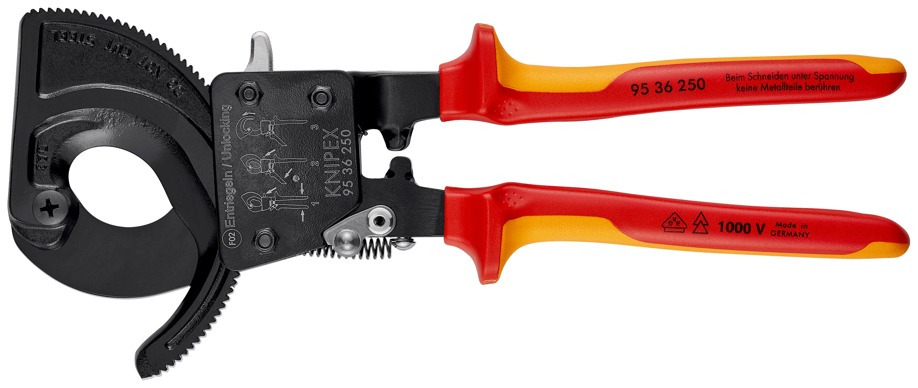 Knipex-Werk Kabelschneider isoliert, 250mm 95 36 250