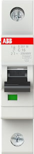 ABB Stotz S&J Sicherungsautomat 10kA 16A C 1p S201M-C16