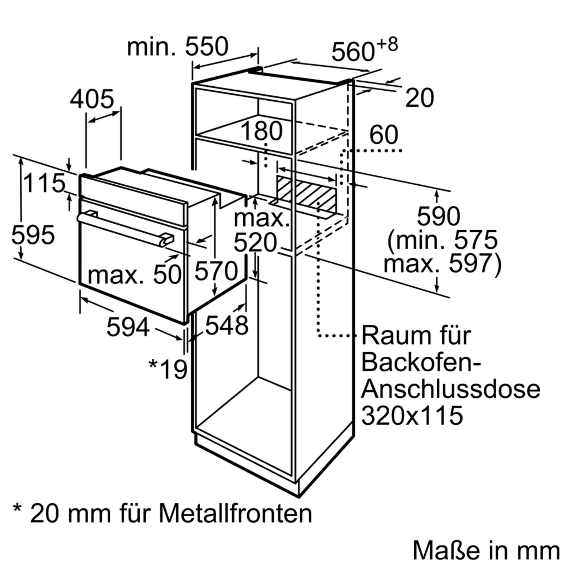 Bosch MDA EB-Backofen m.2-F-Auszug HBF133BR0+HEZ438201 HBF133GR0