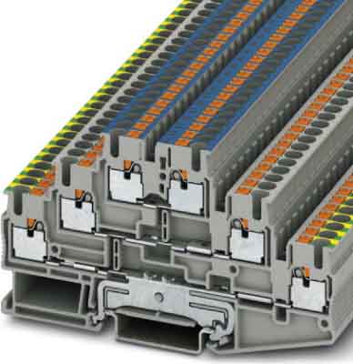 Phoenix Contact Schutzleiter-Reihenklemme 5,2 mm, grau PT 2,5-PE/L/N Phoenix Contact Schutzleiter-Reihenklemme 5,2 mm, grau PT 2,5-PE/L/N