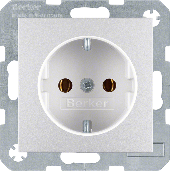 Berker Schuko-Steckd.alu matt  47431404