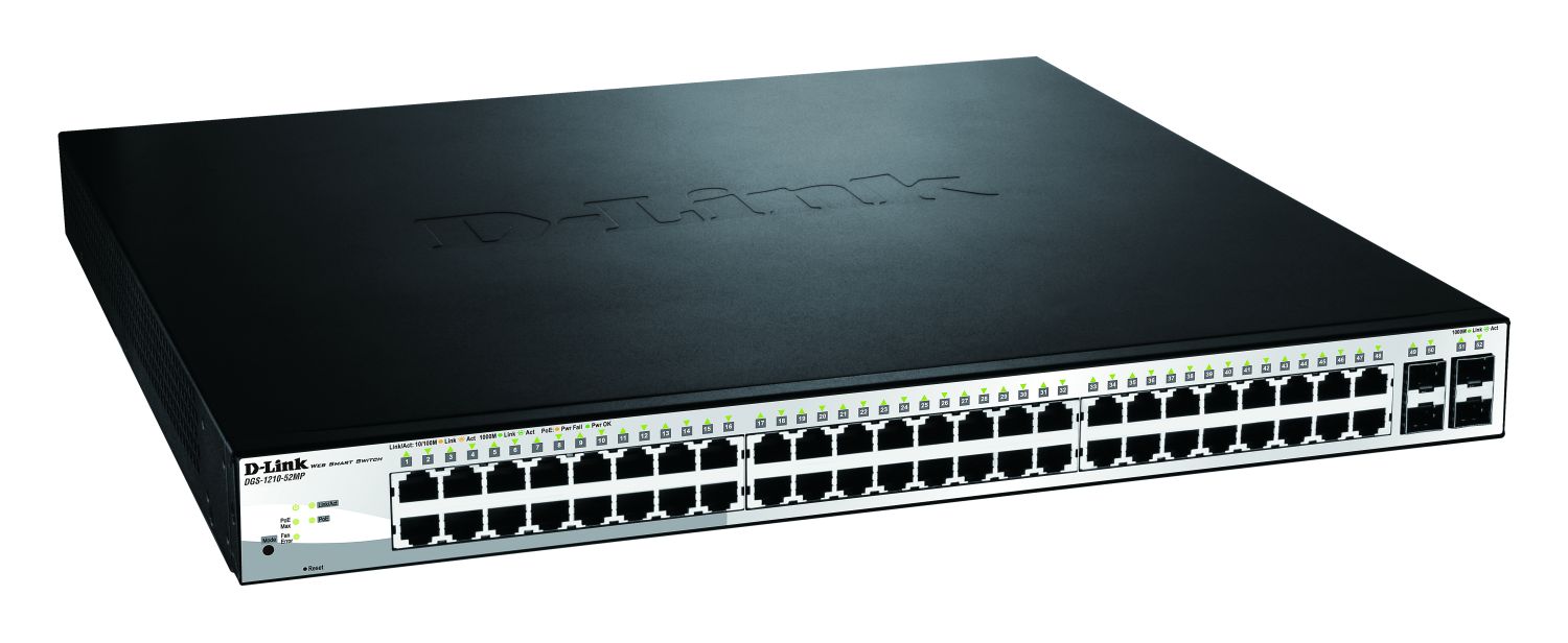 DLink Deutschland 52-Port Gigabit Switch PoE Layer2 Smart DGS-1210-52MP/E