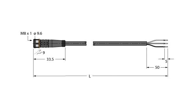Turck Aktuator- u. Sensorleitung PUR PKG3M-10/TXL