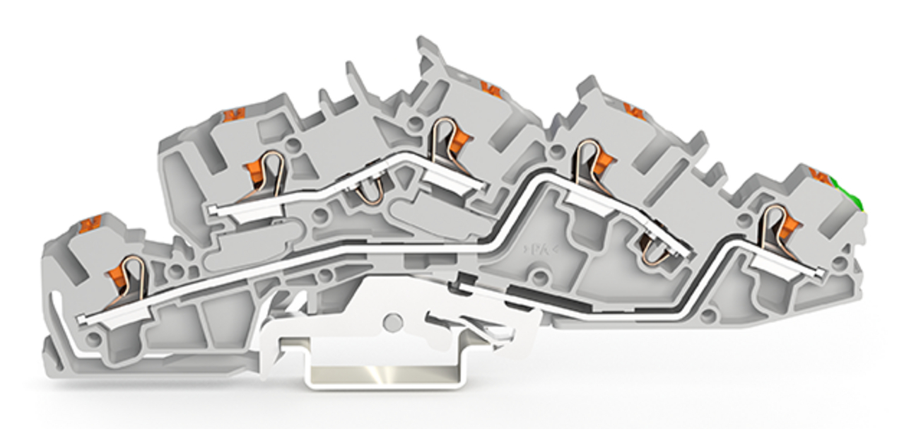 50 STK WAGO GmbH & Co. KG Installationsetagenklemme 4 mm² mit Drücker 2205-7645