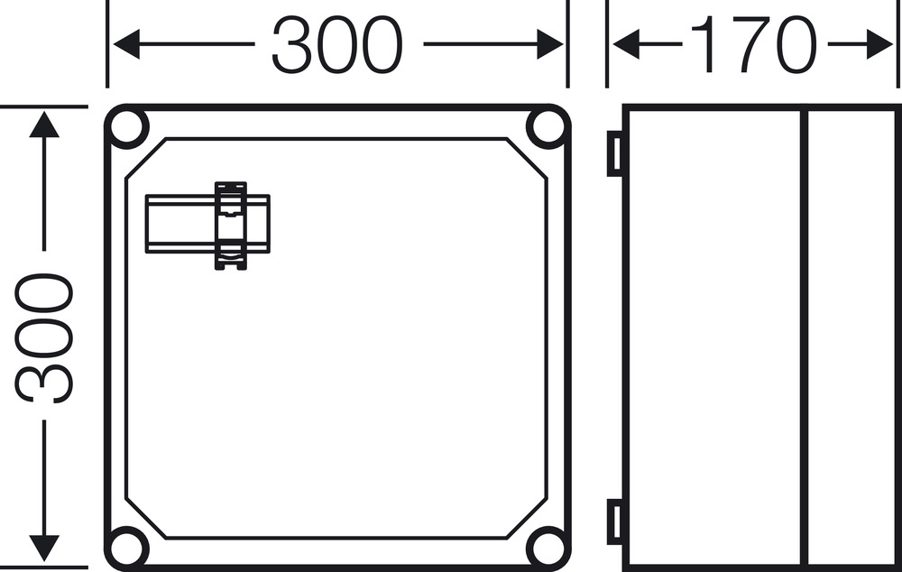 Hensel Mi-APZ-Gehäuse 300x300x170mm Mi 2279