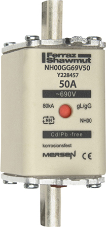 Mersen NH-Sicherungseinsatz SF Gr.00 gG 50A/690V KM NH00GG69V50