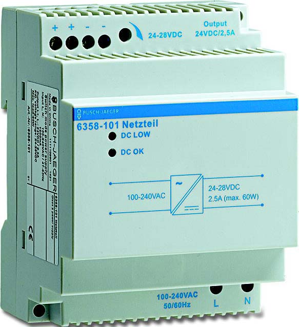 Busch-Jaeger Netzteil REG,230V/24V,2500mA 6358-101