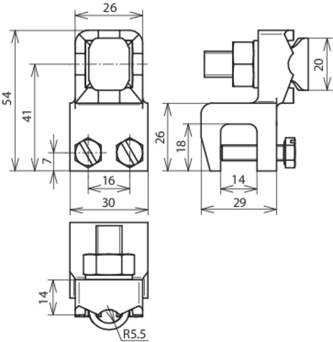 DEHN Anschlussklemme TG/tZn Fl 1-12 f.Rd 7-10 370 014