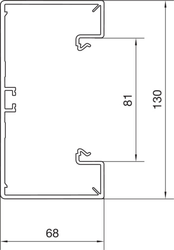 2 M Tehalit Brüstungskanal-Unterteil zu BR 68x130mm vw BR6513019016