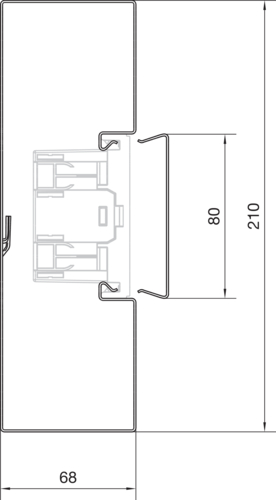 2 M Tehalit Brüstungskanal-Unterteil 68x210mm Stahl BRS652101 vws