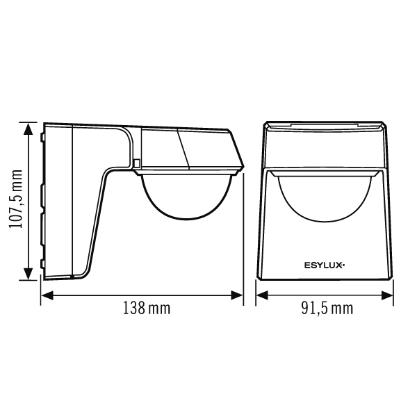 ESYLUX Bewegungsmelder anthrazit DEFENSOR #EM10025389