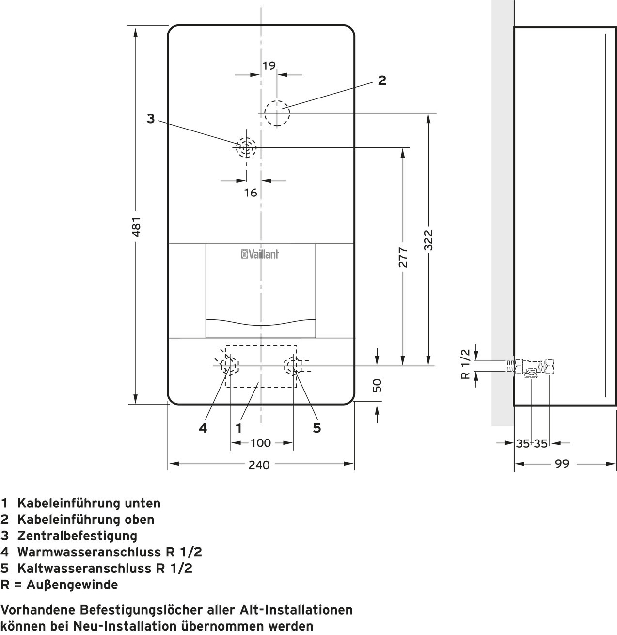 Vaillant Elektro-Durchlauferhitzer 21kW pure gesteuert VED E 21/8 BB