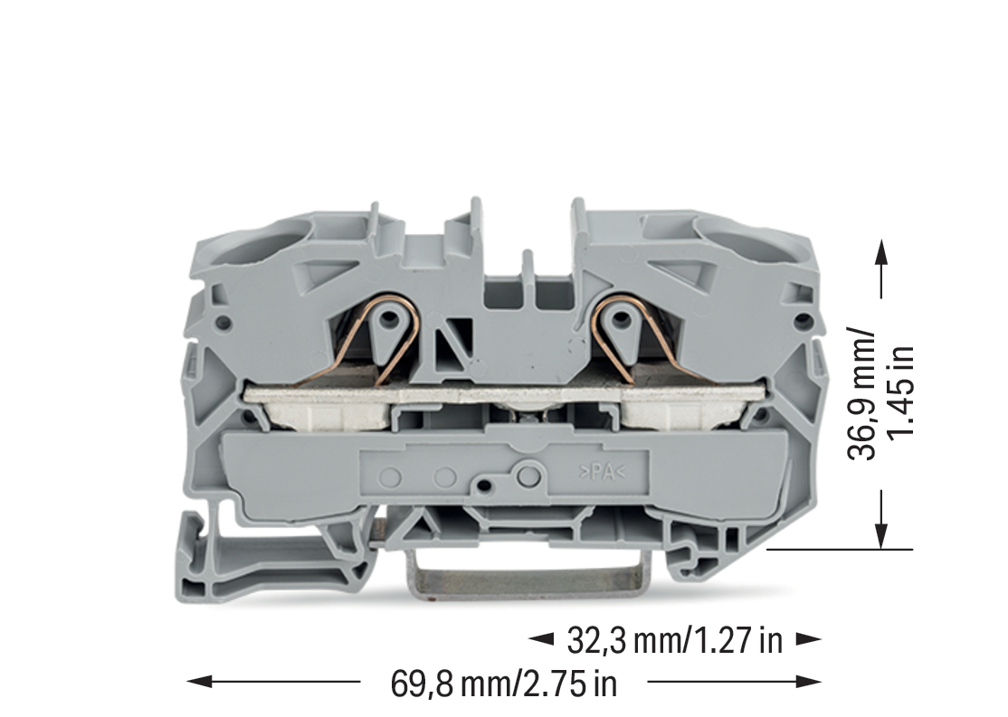 WAGO GmbH & Co. KG Durchgangsklemme gr 2L 1p TS35 2016-1201