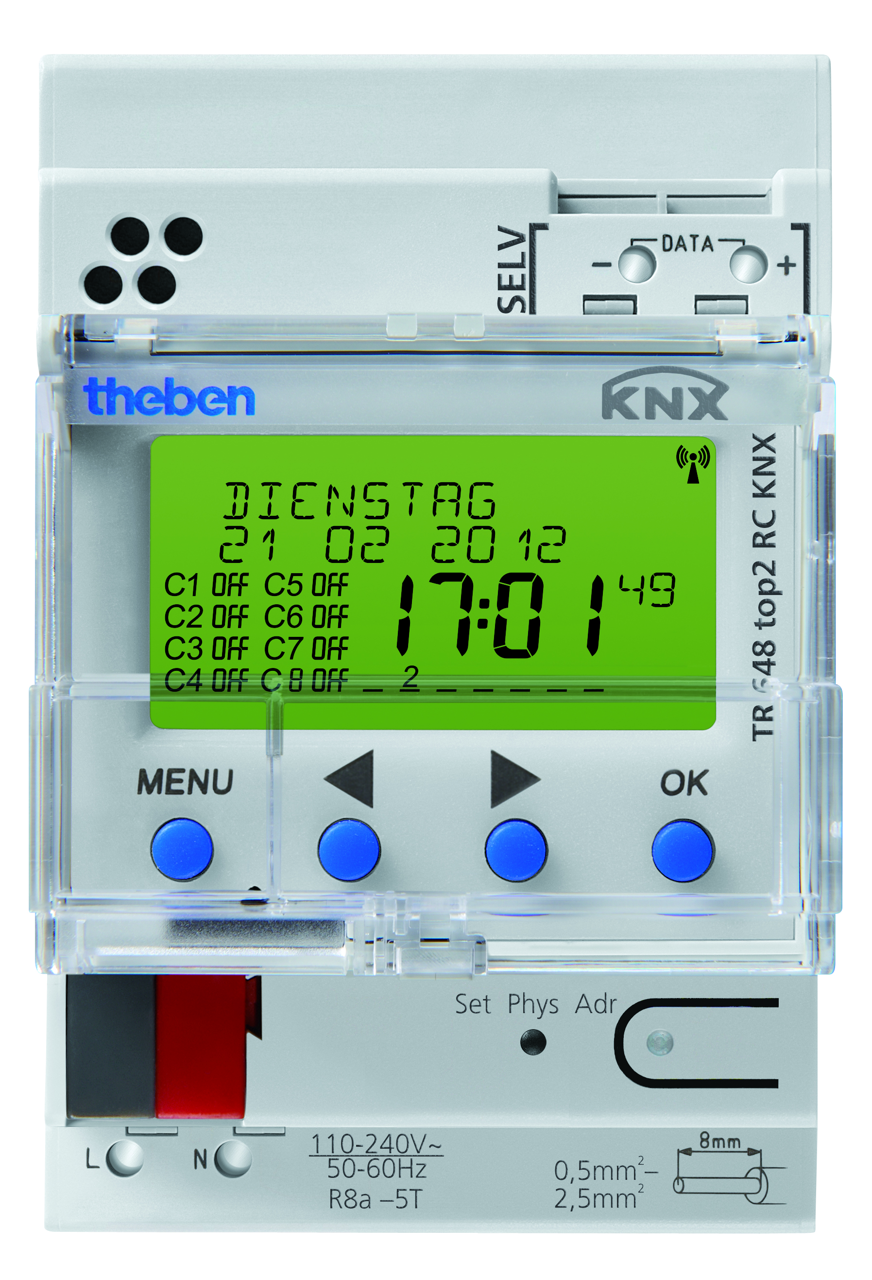 Theben Digitale Zeitschaltuhr TR 648 top2 RC KNX