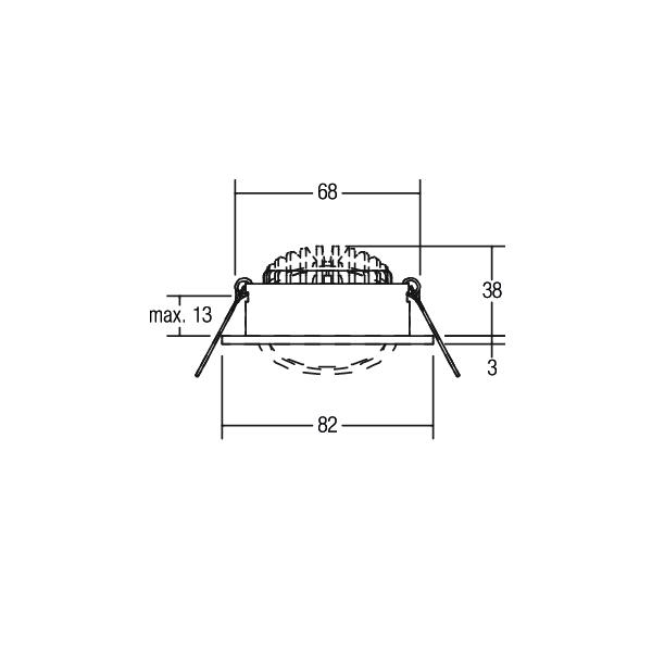 Brumberg Leuchten LED-Einbaustrahler 2700K, alu matt 38261253