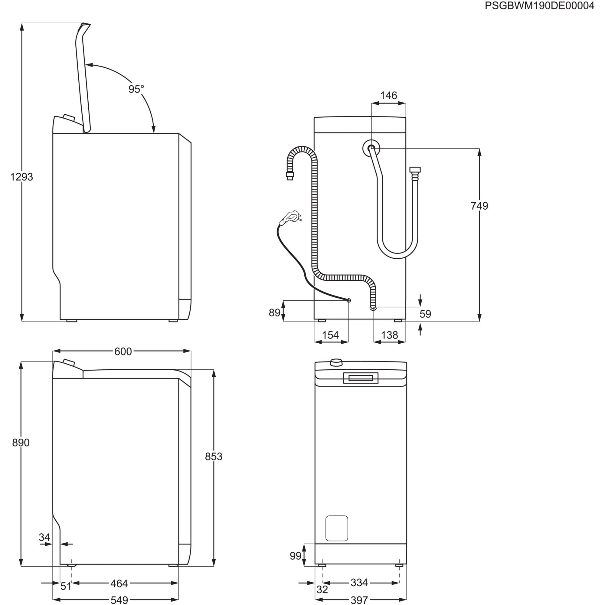 Electrolux AEG MDA Waschautomat Toplader CARAT L5TBK30268